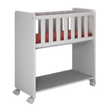 Mini cuna colecho moises repisa organizadora color blanco, pinturas atóxicas mas un baño UV  producto certificado. Incluye colchón densidad certificada 12 y altura de 0,08 cm y ruedas organizador de pañales